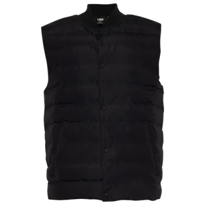 Lckr Mens  Puffer Vest In Black/black