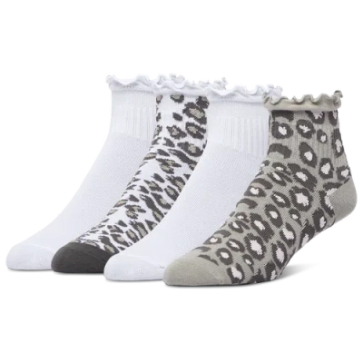 Lckr Womens Ruffle Edge Socks In White