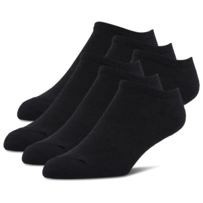 Lckr Youth   6 Pack Basic No Show Socks W/o Tab In Black