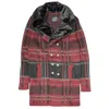 Lcr Black Edition Men's Faux Collar Jacket In Dark Burgundy/black In Red