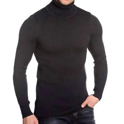 Lcr Black Edition Men's Turtleneck Sweater In Black