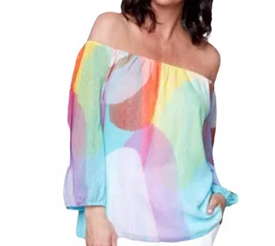 Ld International Claire Hot Minute Blouse In Multicolor