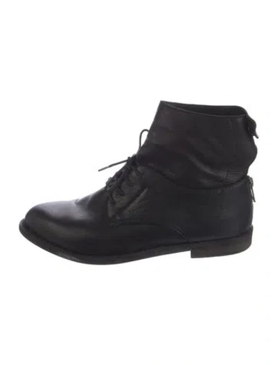 Pre-owned Ld Tuttle Leather Combat Boots In Black