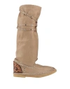 Ldir Woman Boot Beige Size 11 Soft Leather