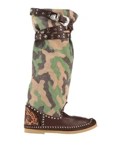 Ldir Woman Boot Brown Size 11 Leather