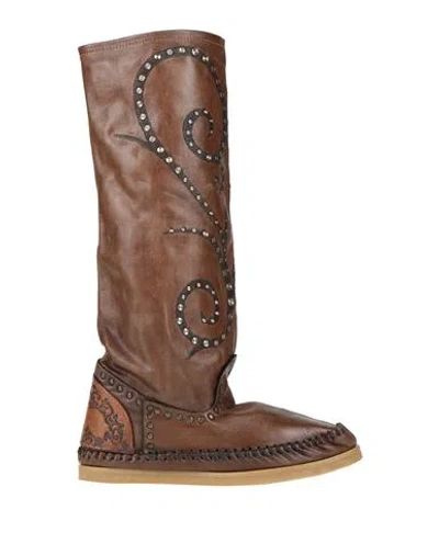 Ldir Woman Knee Boots Brown Size 9 Soft Leather