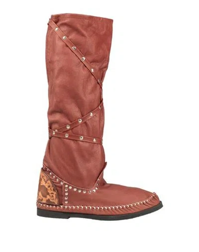 Ldir Woman Boot Chocolate Brown Size 10 Soft Leather