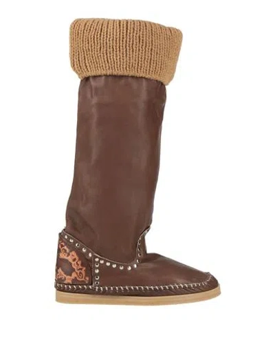 Ldir Woman Boot Chocolate Brown Size 7 Soft Leather