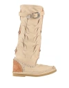 Ldir Woman Boot Cream Size 6 Leather In White