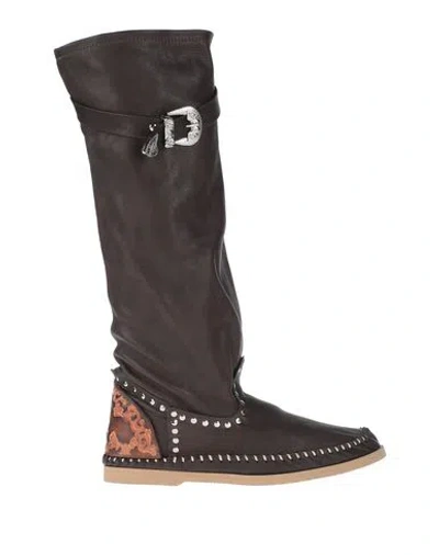 Ldir Woman Boot Dark Brown Size 11 Soft Leather