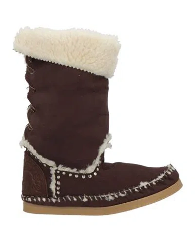 Ldir Woman Boot Dark Brown Size 9 Textile Fibers