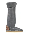 Ldir Woman Boot Grey Size 6 Leather