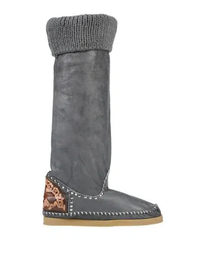 Ldir Woman Boot Grey Size 6 Leather