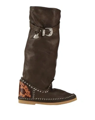 Ldir Woman Boot Military Green Size 6 Soft Leather