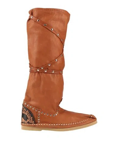Ldir Woman Boot Tan Size 11 Soft Leather In Brown