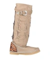 Ldir Woman Boot Taupe Size 5 Leather In Gray