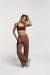 Ldma All Day Straight Leg Sweats In Brown