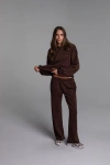 Ldma All Day Straight Leg Sweats In Brown
