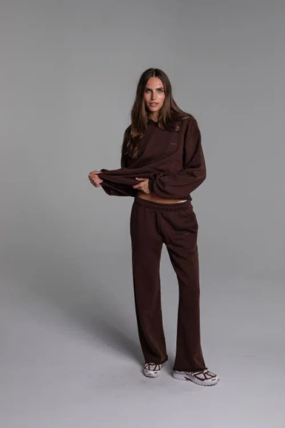 Ldma All Day Straight Leg Sweats In Brown