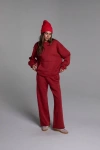 Ldma All Day Straight Leg Sweats In Red