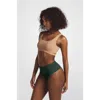 Ldma High Sculpt Thong Rib In Forest Green