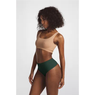 Ldma High Sculpt Thong Rib In Forest Green
