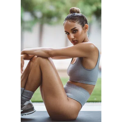 Ldma High Sculpt Thong Rib In Heather Grey