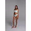 Ldma Low Hide Ribbed Thong In Green