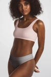 Ldma Low Hide Ribbed Thong In Heather Grey