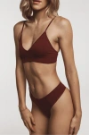 Ldma Low Hide Thong In Crimson