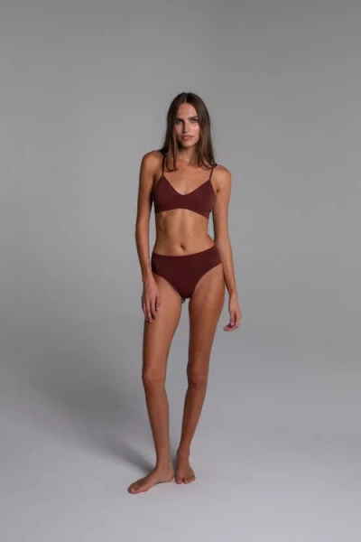 Ldma Low Show V Bralette In Brown