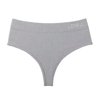 Ldma Women's High Sculpt Thong Rib Core Trio In Multicolor In Gray