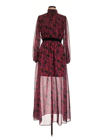 Pre-owned Ldt Casual Dress In Burgundy