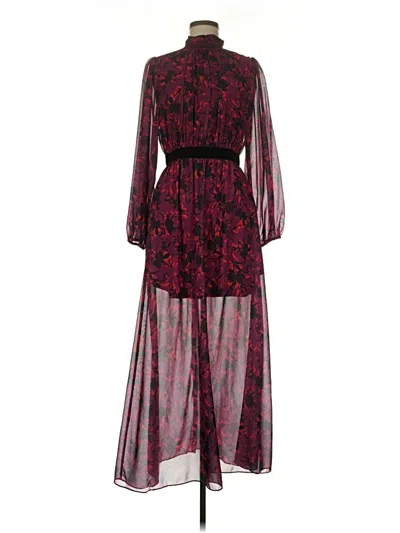 Pre-owned Ldt Casual Dress In Burgundy