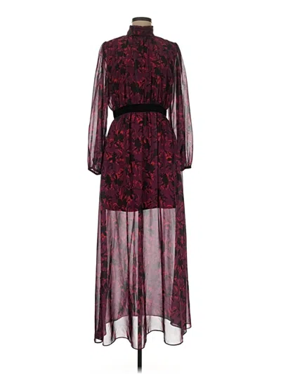 Pre-owned Ldt Casual Dress In Burgundy