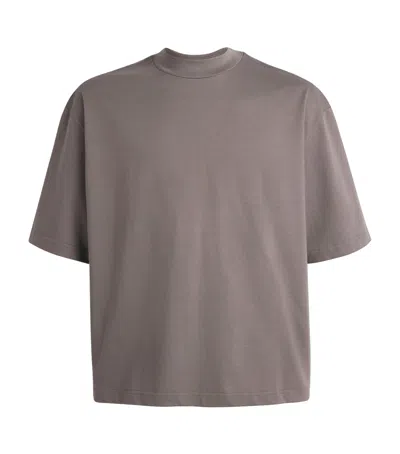 Le 17 Septembre Cotton Boxy T-shirt In Gray