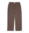 Le 17 Septembre Curved Seam Jeans In Brown