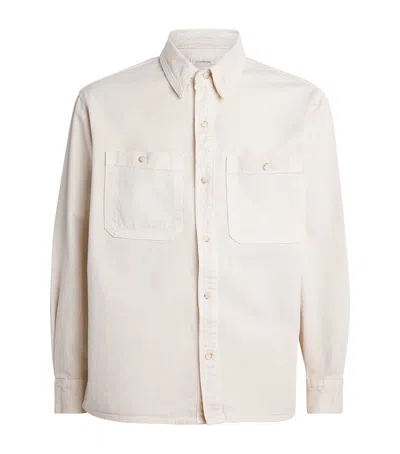 Le 17 Septembre Denim Overshirt In Ivory