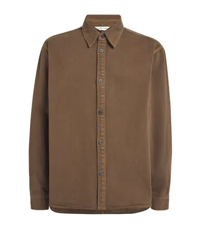 Le 17 Septembre Denim Shirt In Brown
