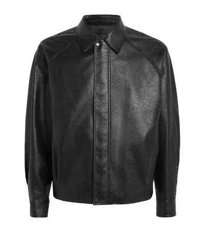 Le 17 Septembre Faux Leather Jacket In Black