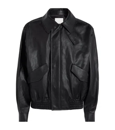 Le 17 Septembre Faux Leather Jacket In Black