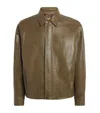 Le 17 Septembre Faux Leather Jacket In Green