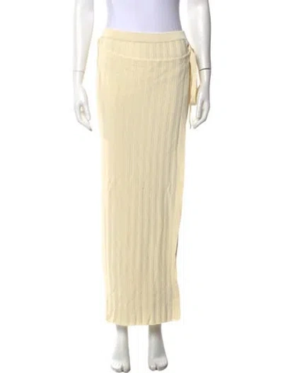 Pre-owned Le 17 Septembre Grosgrain Trim Midi Length Skirt In Neutral