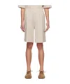 Le 17 Septembre Loose Waist Shorts In White