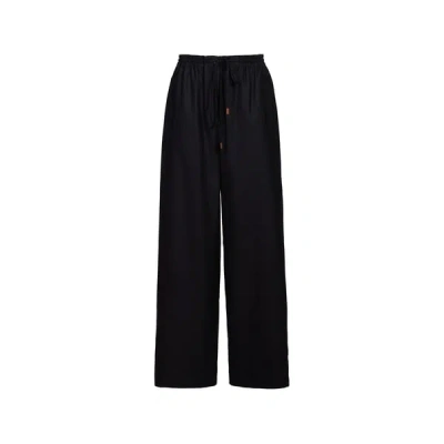 Le 17 Septembre Pantalon Fluide En Laine In Black