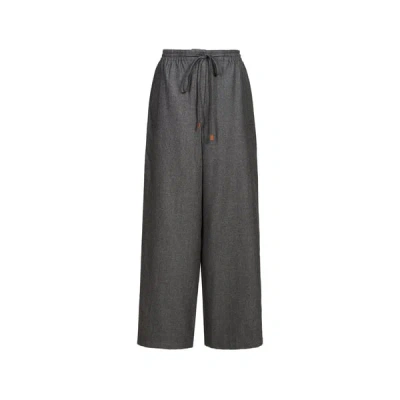 Le 17 Septembre Pantalon Fluide En Laine In Gray