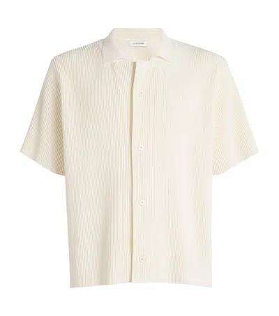 Le 17 Septembre Ribbed Camp-collar Shirt In White