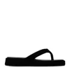 Le 17 Septembre Square Head Slippers In Black