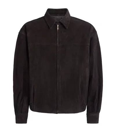 Le 17 Septembre Suede Jacket In Black