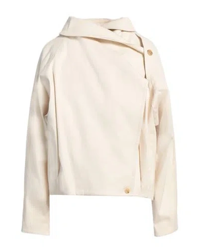 Le 17 Septembre Woman Jacket Ivory Size 4 Viscose, Cotton In White